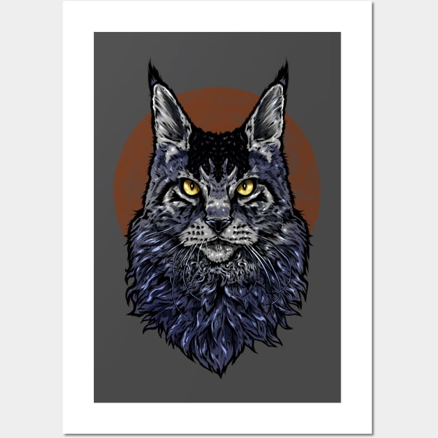 Maine Coon Cat Wall Art by XXII Designs